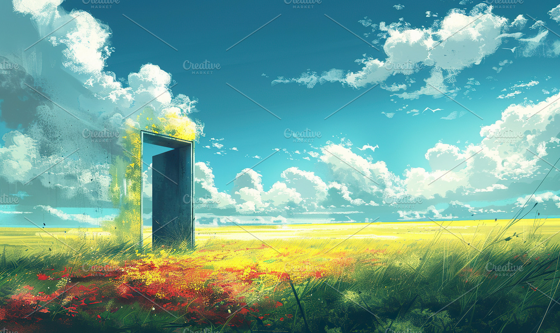 An ethereal scene with a standalone, a Photo by LOGOCREATIVE