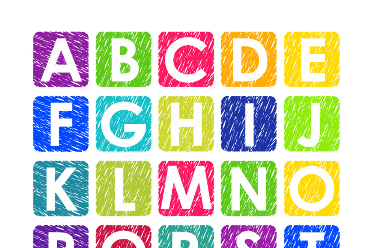 bright colored font