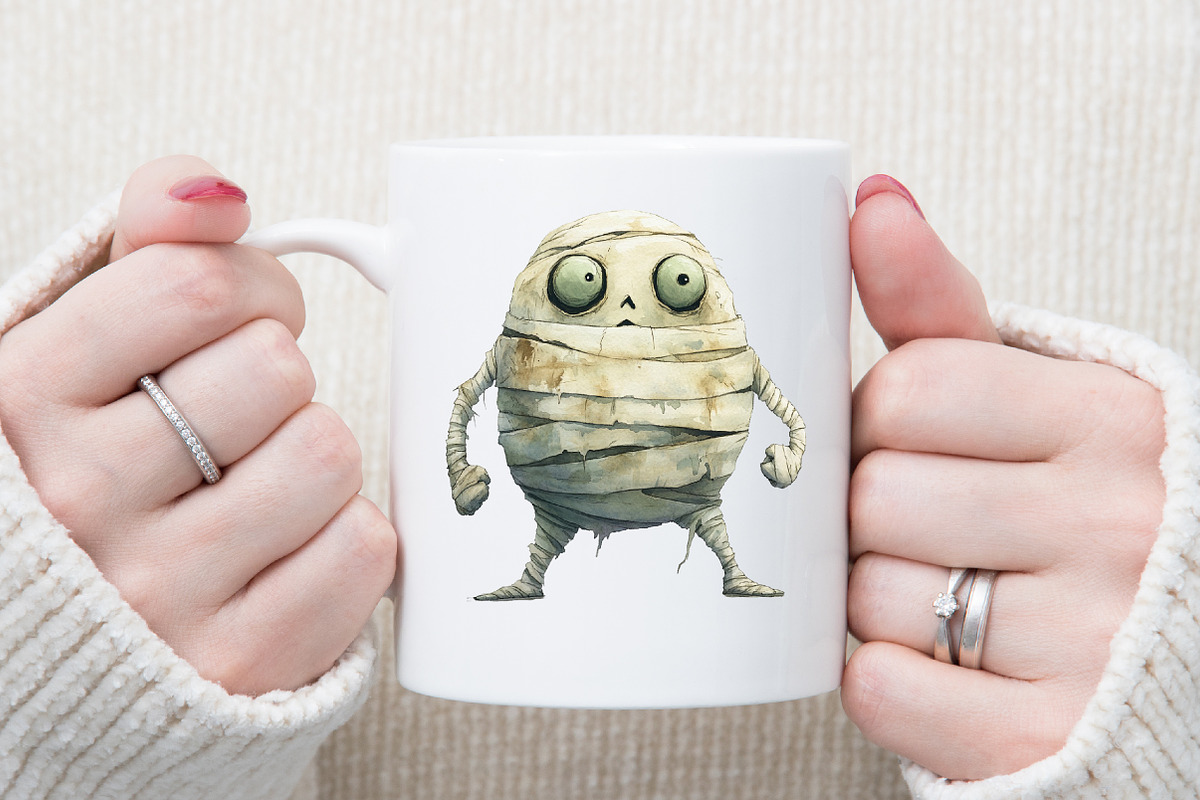 Minimalist Halloween Mummy Clipaart, an Illustration by Sublimation Artist (Photo 5 of 6)