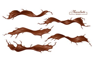 Chocolate drink flow splash, a Food Illustration by Buch&Bee