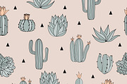 Cactus Pattern, a Background Graphic by OrcaJs (Thumbnail 2 of 4)
