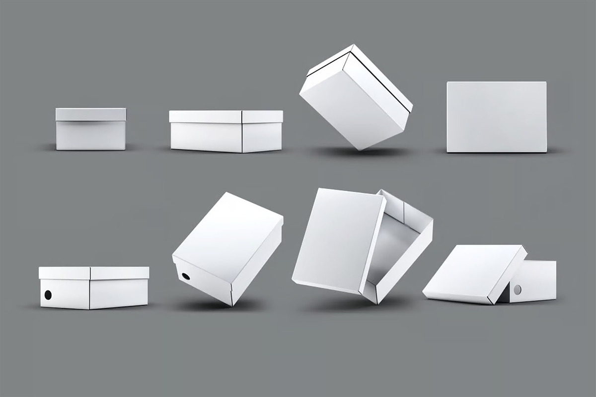 Shoe Boxes Mock-Up Bundle, a Packaging Mockup by DesignRushMarket (Photo 6 of 14)