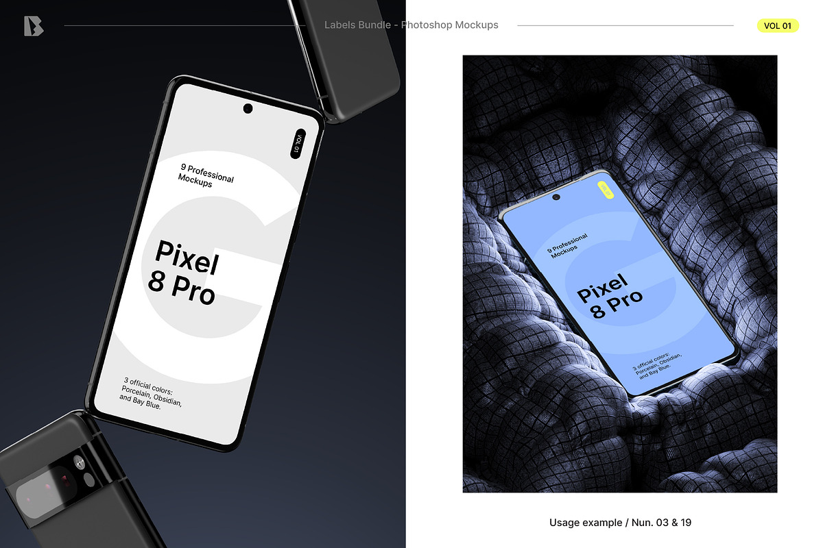 Pixel 8 Pro - Mockups bundle, an Android Mockup by Bran. (Photo 5 of 9)
