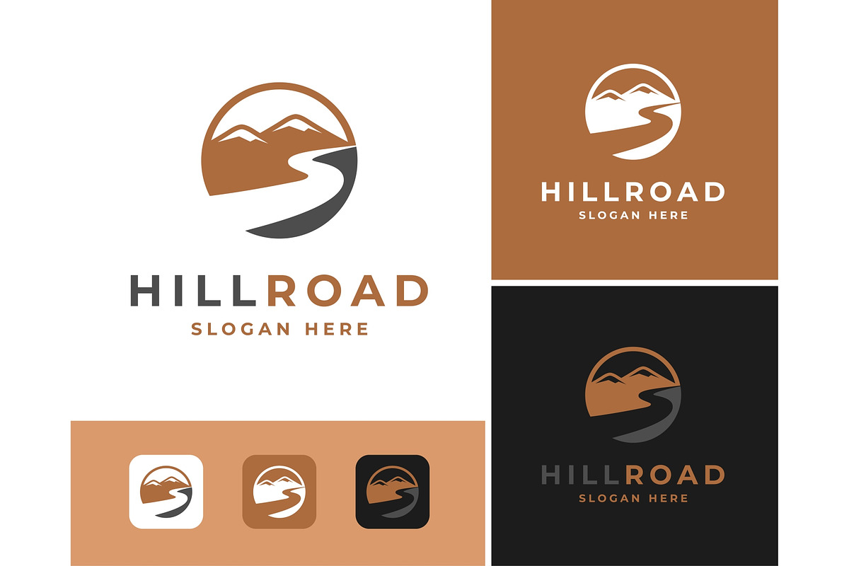 Road Path Mountain Hill Logo, a Branding & Logo Template by ika trisiana