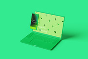 MacBook Pro&iPhone 13 Clay Mockups, a Mac Mockup by 2M GRAPHICS DESIGN (Thumbnail 3 of 9)