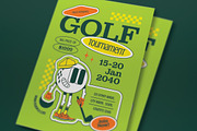 Green Golf Tournament Flyer Set, a Flyer Template by graphicook (Thumbnail 2 of 3)