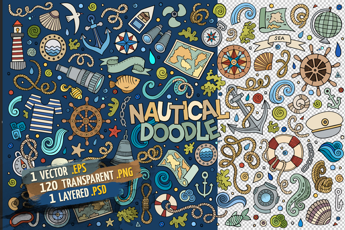 Nautical Objects Set, an Object Graphic by BALABOLKA (Photo 2 of 4)