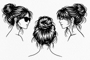 Messy Bun Illustration Vector, a Person Illustration by Tekuni (Thumbnail 4 of 8)