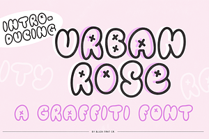 URBAN ROSE Cute Bubble Graffiti Font