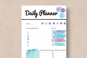 Watercolor Planner - Personal Size