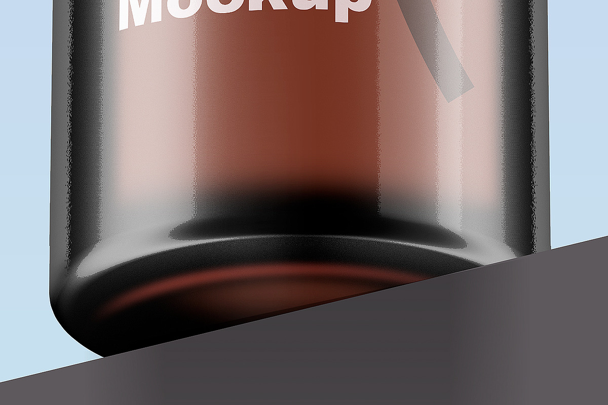 Amber Bottle with Pump Mockup, a Packaging Mockup by Reformer Mockup (Photo 6 of 6)