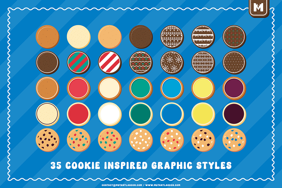 Christmas Cookie Graphic Styles, an Object Graphic by Mutant Lagoon (Photo 4 of 6)