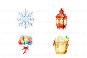 Watercolor New Year Clipart| Party, a Decorative Illustration by BrushstrokeArtGB (Thumbnail 2 of 8)
