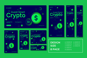 Cryptocurrency Web Banner, an UI Kit Template by CreativeShaper
