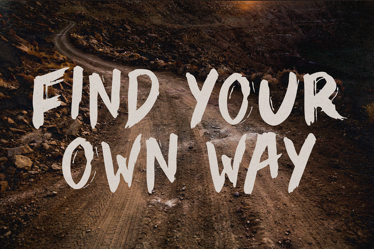 Brush Font. WILD Hand drawn Typeface, a Font by Mark Skitsky (Photo 4 of 6)