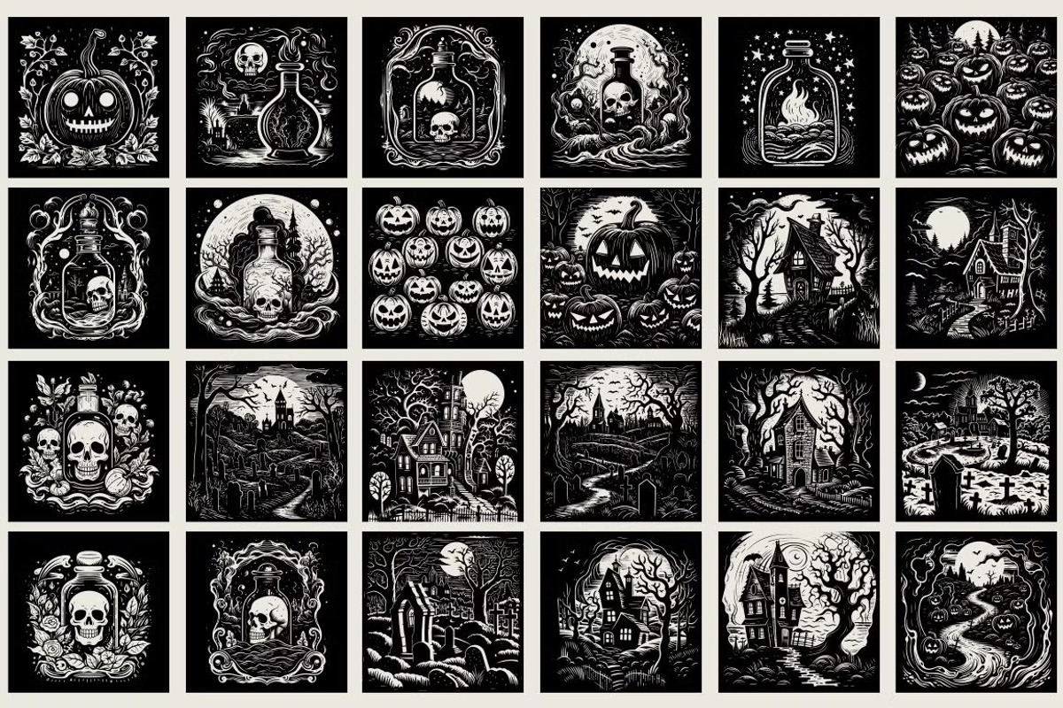120 Macabre Halloween illustrations, an Object Illustration by Nocturnal Wolf (Photo 5 of 12)