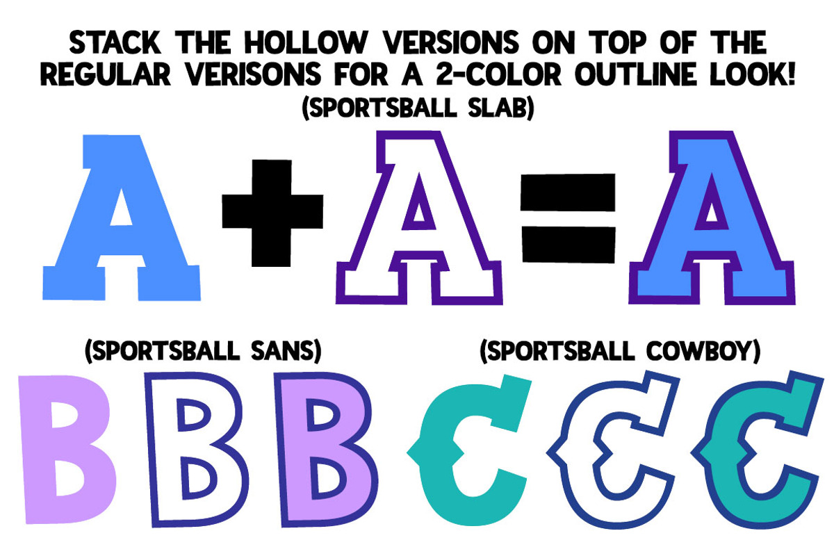 Sportsball: fun font with alternates preview 6