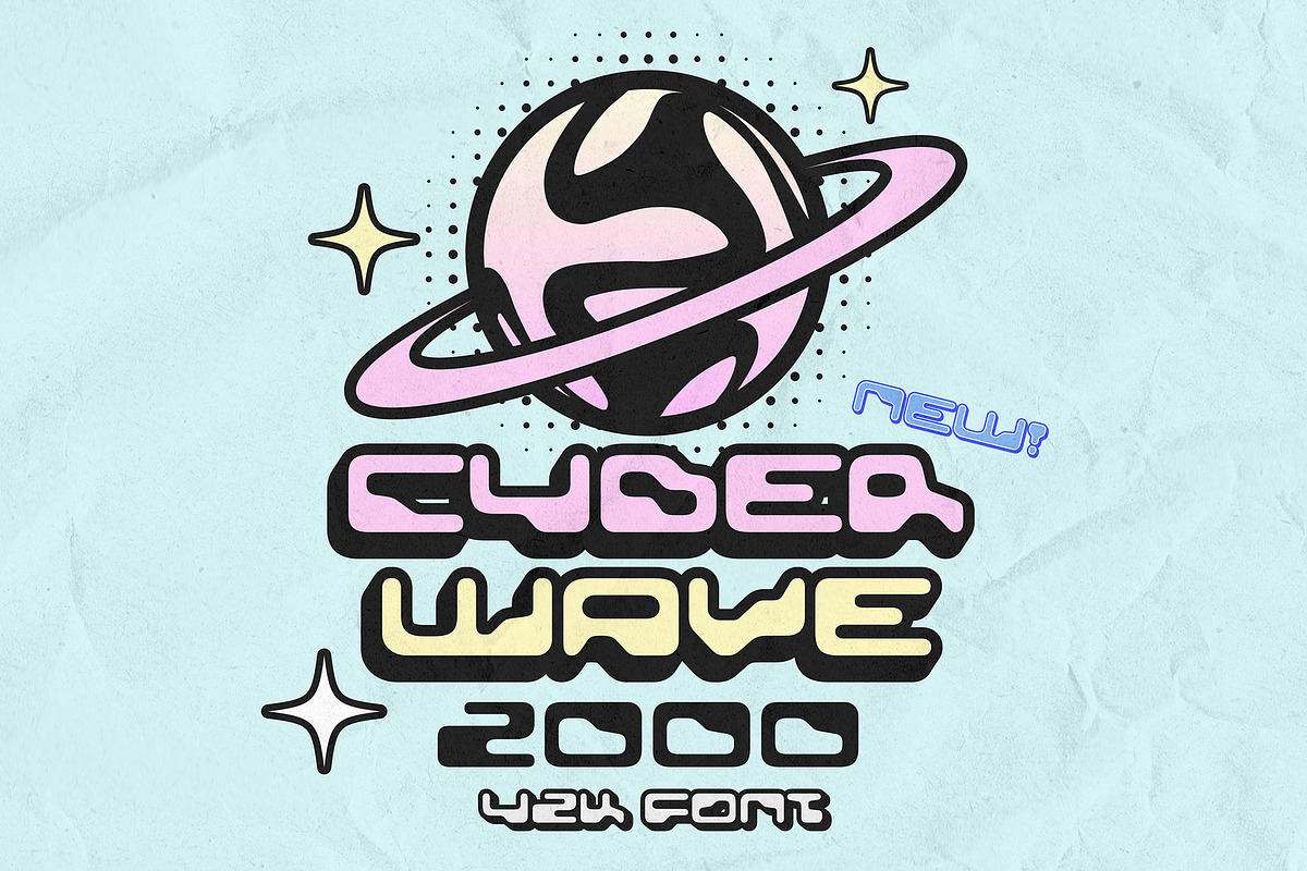 Cyberwave 2000 - Digital Y2K Font, a Sans Serif Font by HipFonts (Photo 1 of 10)