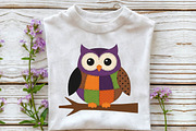 Owl Fall Patchwork Sublimation Hallo, an Illustration by DreamPrint404 (Thumbnail 2 of 5)