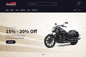 Exporso - Bike Parts Html Template