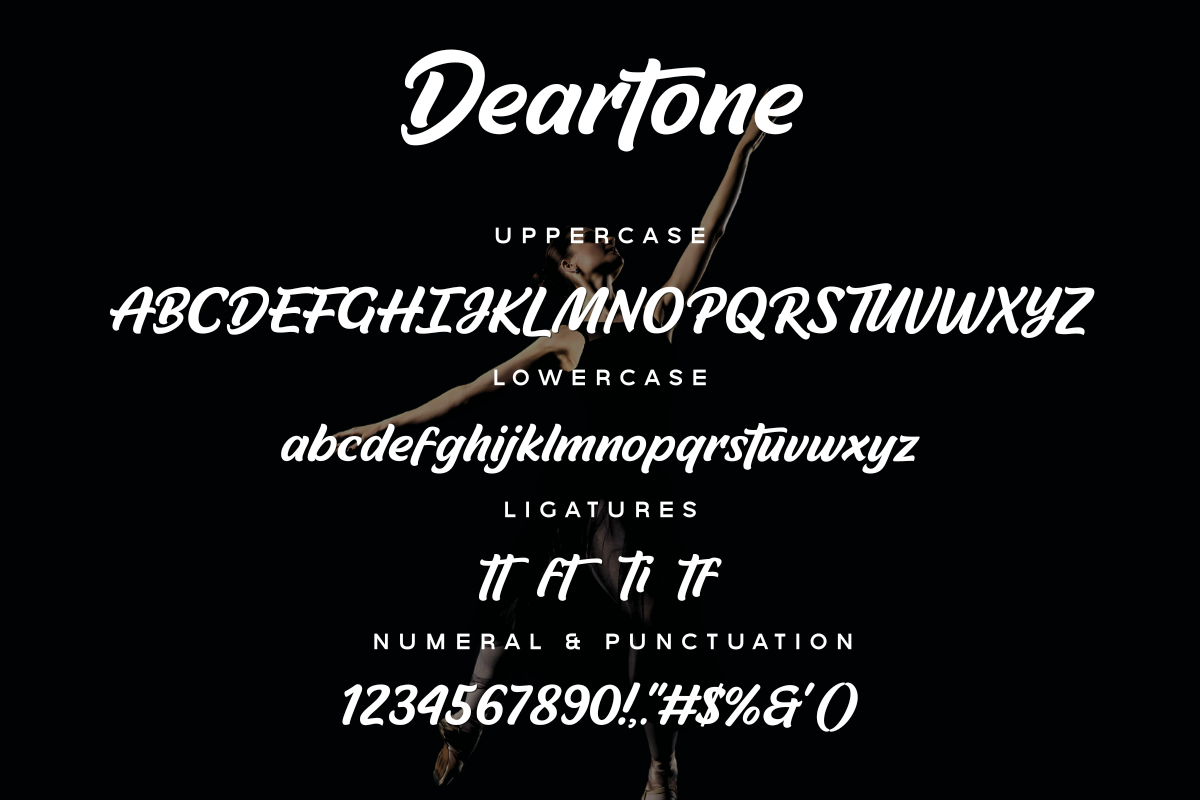 Deartone – Handwritten Display Font, a Handwritten Font by Fikryal Studio (Photo 13 of 13)
