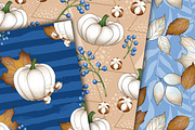 Autumn pumpkins, a Pattern Graphic by DarinaDigital (Thumbnail 3 of 6)