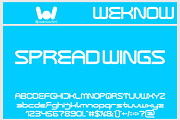 Spread Wings font, a Font by weknow (Thumbnail 1 of 8)