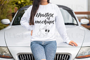 Gildan White Sweatshirt Mockup Car, a Hoody Mockup by Masters of Instagram (Thumbnail 1 of 3)