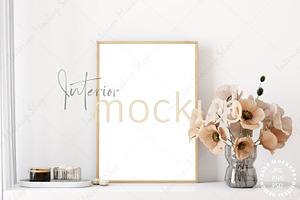 Minimalist Frame Mockup Spring, a Poster Template by Mockup Shop