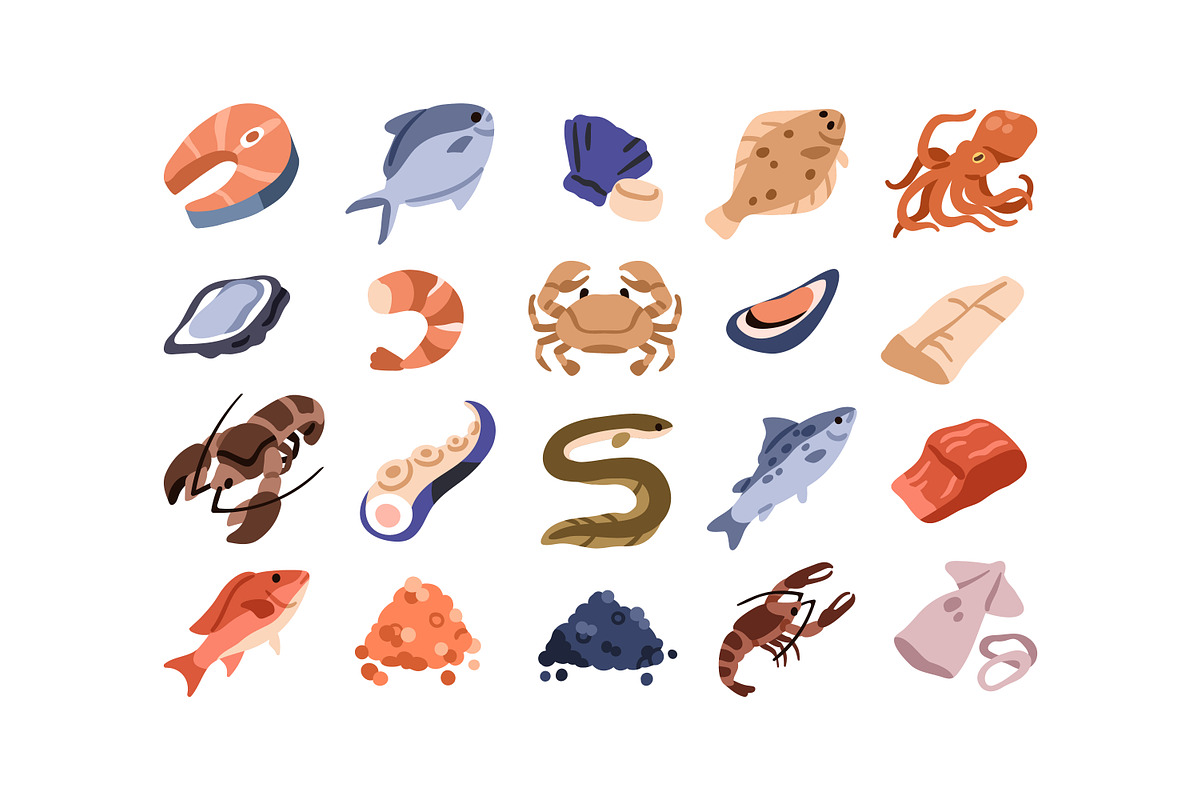 Food, groceries icons, big set, a Food Illustration by Good Studio (Photo 8 of 11)