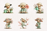 Whimsical Spring Sheep Clipart, an Illustration by CreationArt (Thumbnail 7 of 7)
