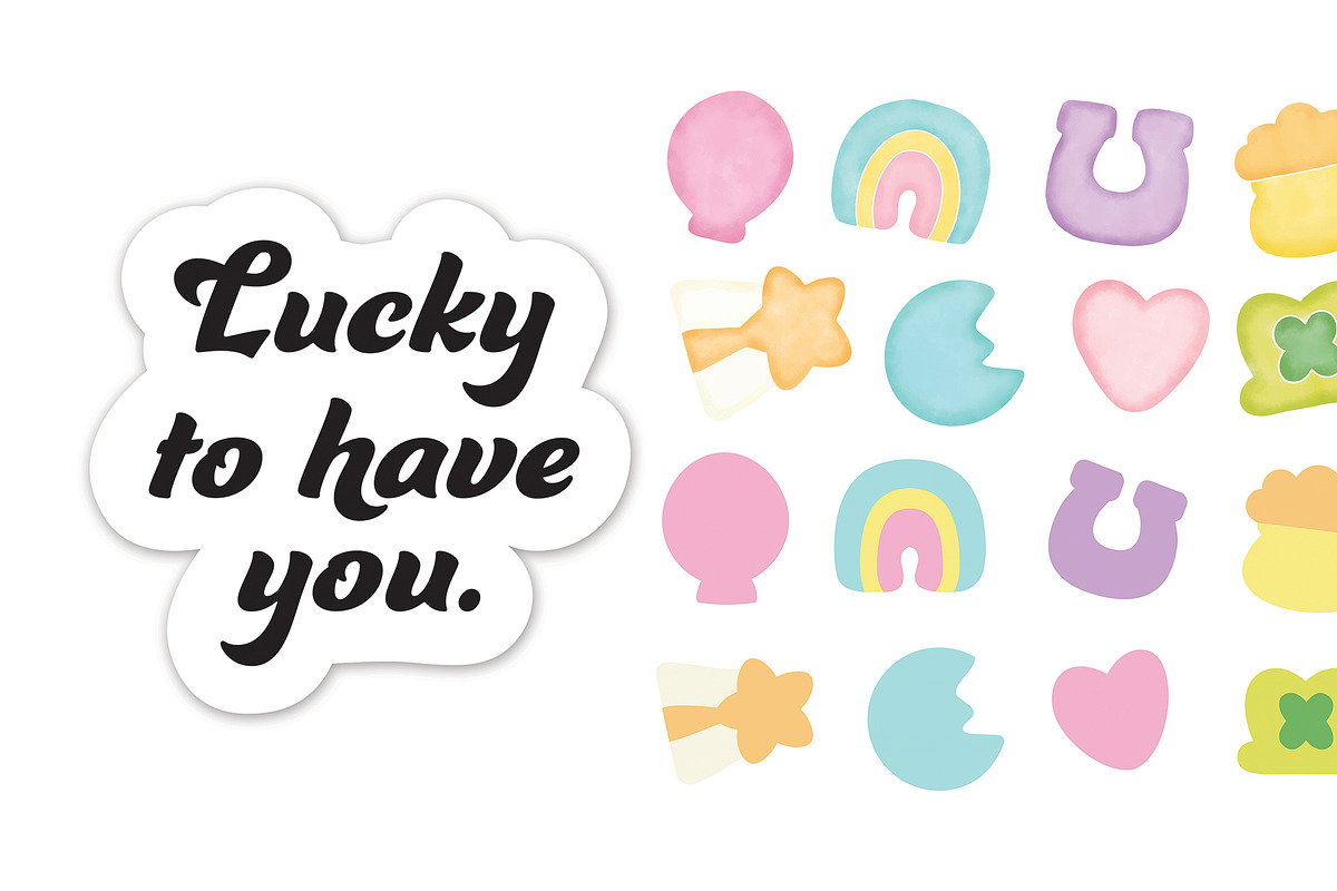 Lucky to Have You Charms, an Illustration by Preyer Design