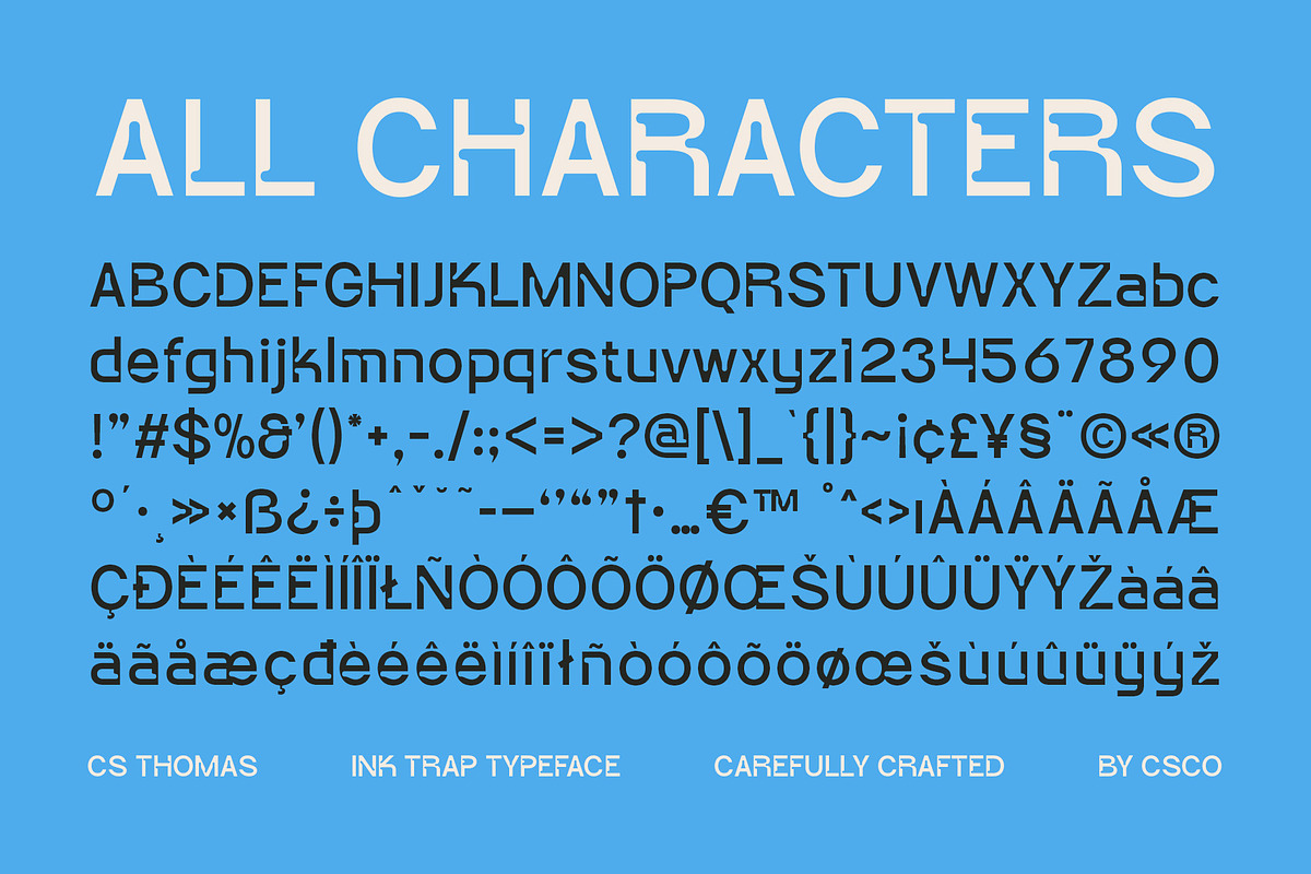 CS Thomas – Inktrap Font, a Sans Serif Font by Craft Supply Co. (Photo 8 of 8)