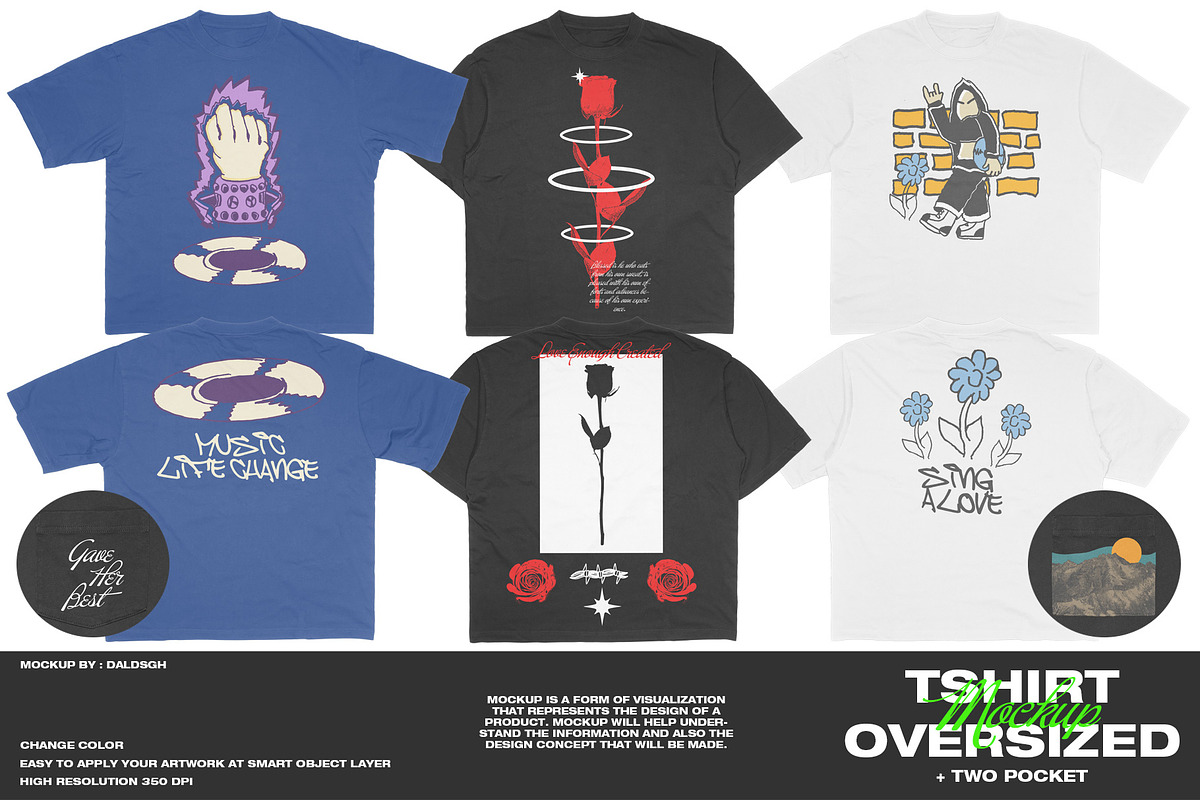 Tshirt Oversized - Mockup, a Shirt Mockup by DaldSgh (Photo 1 of 11)
