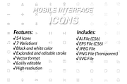 Mobile interface fill and line icons, a Solid Icon by Nazim's Shop (Thumbnail 9 of 9)