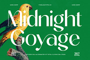Midnight Goyage Modern Sans Serif, a Sans Serif Font by timelesstype.co (Thumbnail 1 of 20)