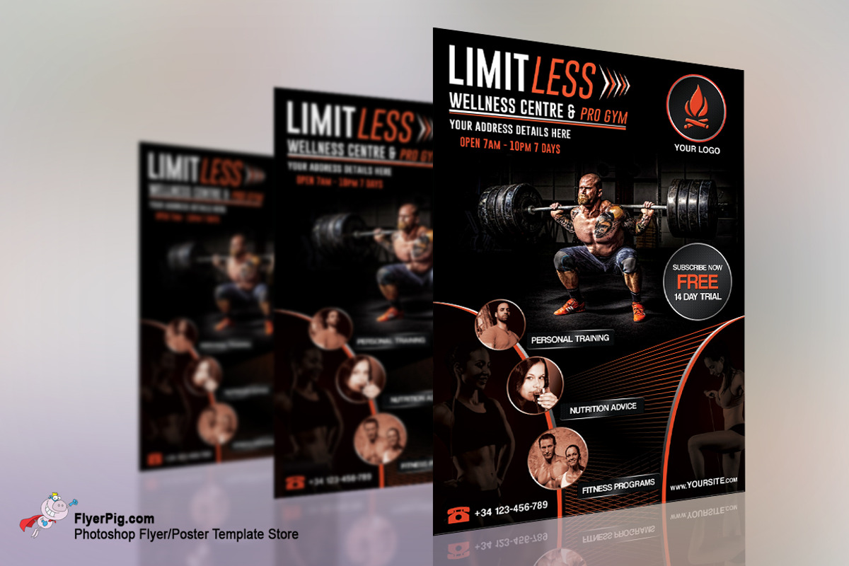 Fitness Flyer, a Flyer Template by FlyerPig (Photo 2 of 3)