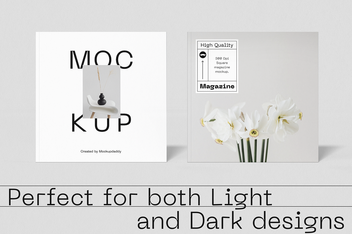 Square Magazine Mockup, a Books & Magazine Mockup by Mockupdaddy (Photo 4 of 10)