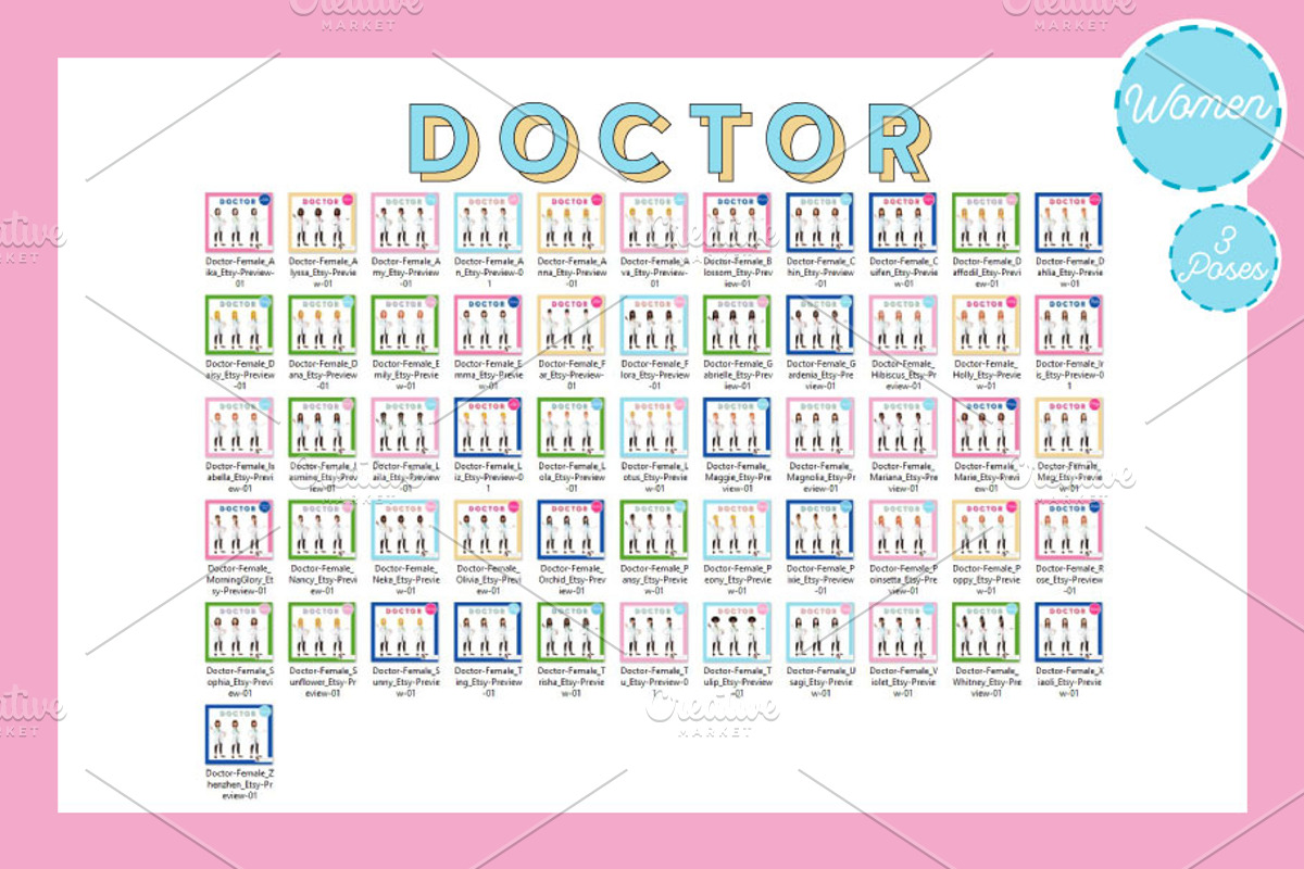Doctor w/ Mask | Vector Bundle, an Education Illustration by Lauren Lesley Studio (Photo 5 of 6)