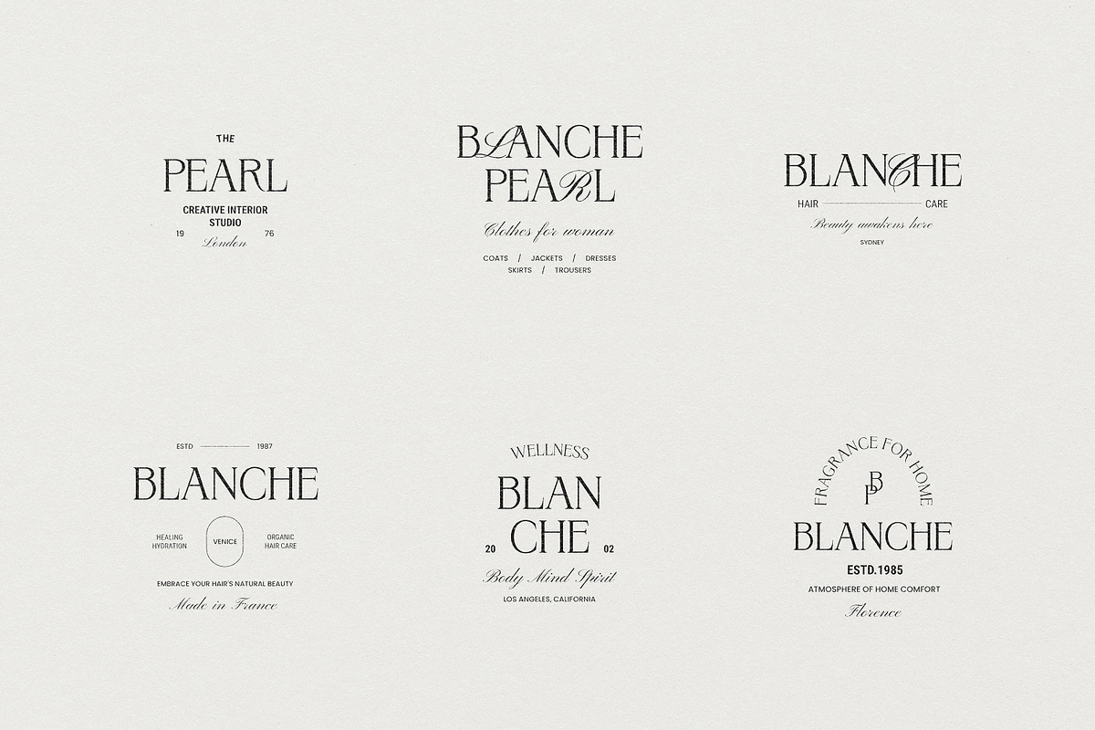 Blanche Logo Kit | Logos Ai Eps Psd, a Branding & Logo Template by Feel This (Photo 6 of 11)