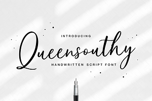 Queensouthy A Handwritten Script