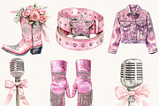 Pink Disco Cowgirl Clipart, a Person Illustration by Design Scotch (Thumbnail 7 of 9)