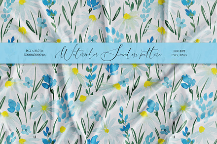 Daisy flowers pattern, a Pattern Graphic by SirenaArt