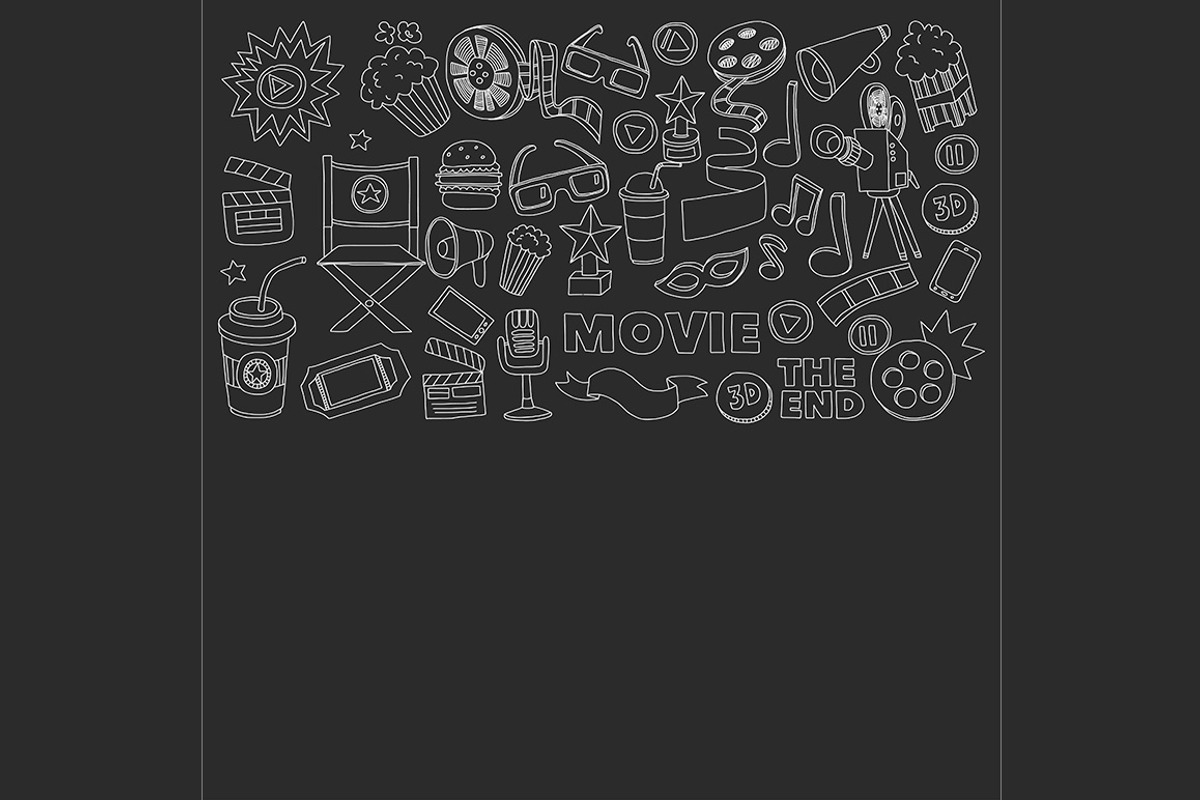 It's movie time! Linear vector set, a Texture Illustration by Art Loft (Photo 8 of 16)