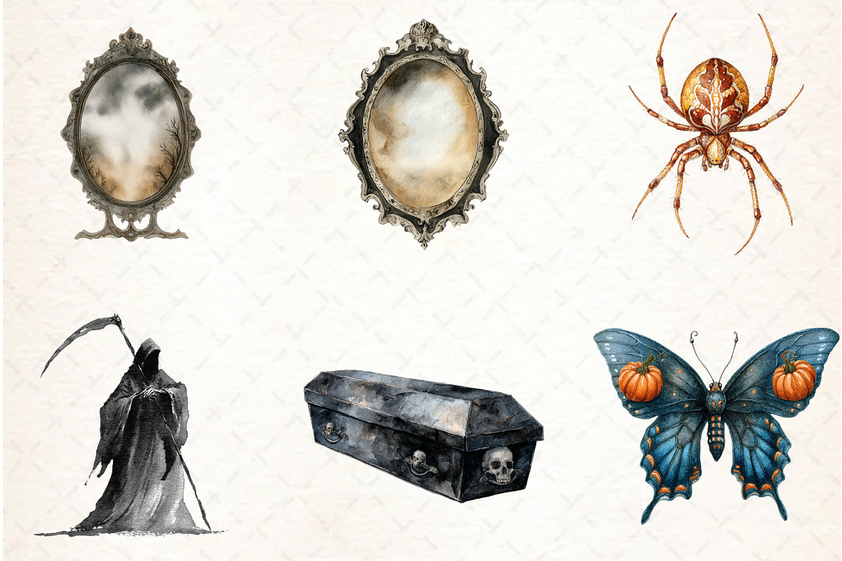 Vintage Gothic Halloween Elements, a Graphic by Libby Wishes (Photo 3 of 5)