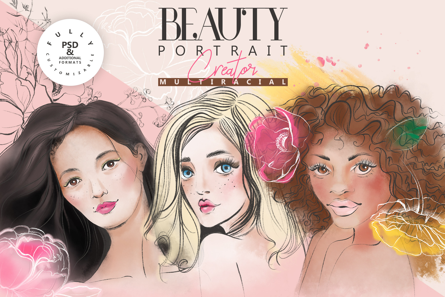 Beauty Portrait Creator | People Illustrations ~ Creative Market