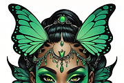 Verdant Veil:Emerald Fairy Portraits, an Illustration by ETARA by Mea Hau (Thumbnail 2 of 7)