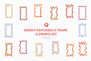 Groovy Psychedelic Frame Elements