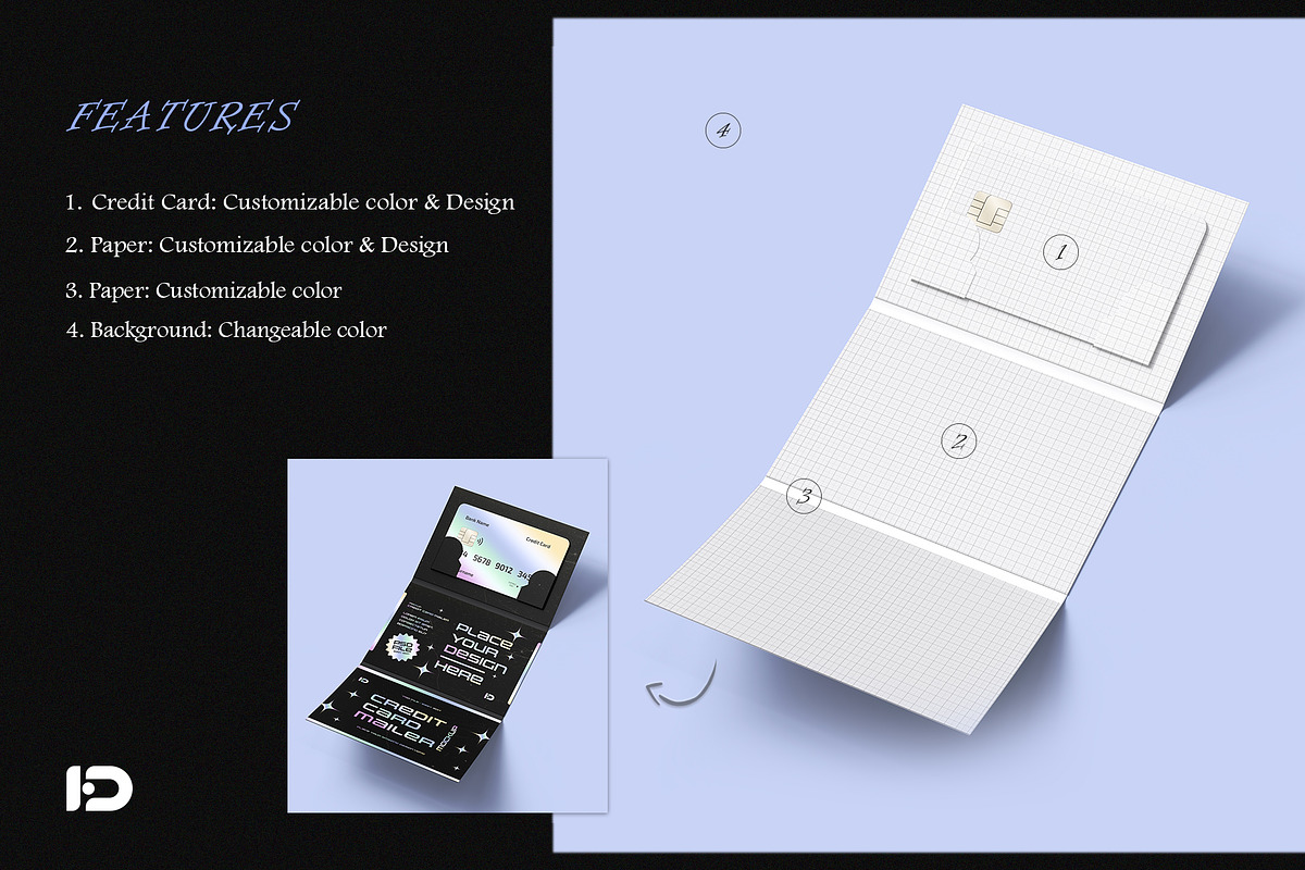 Credit Card Mailer Mockup Set, a Packaging Mockup by ForgeDesign (Photo 2 of 7)