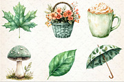 Mint Fresh Green Autumn Clipart, an Illustration by Rose Art (Thumbnail 3 of 8)